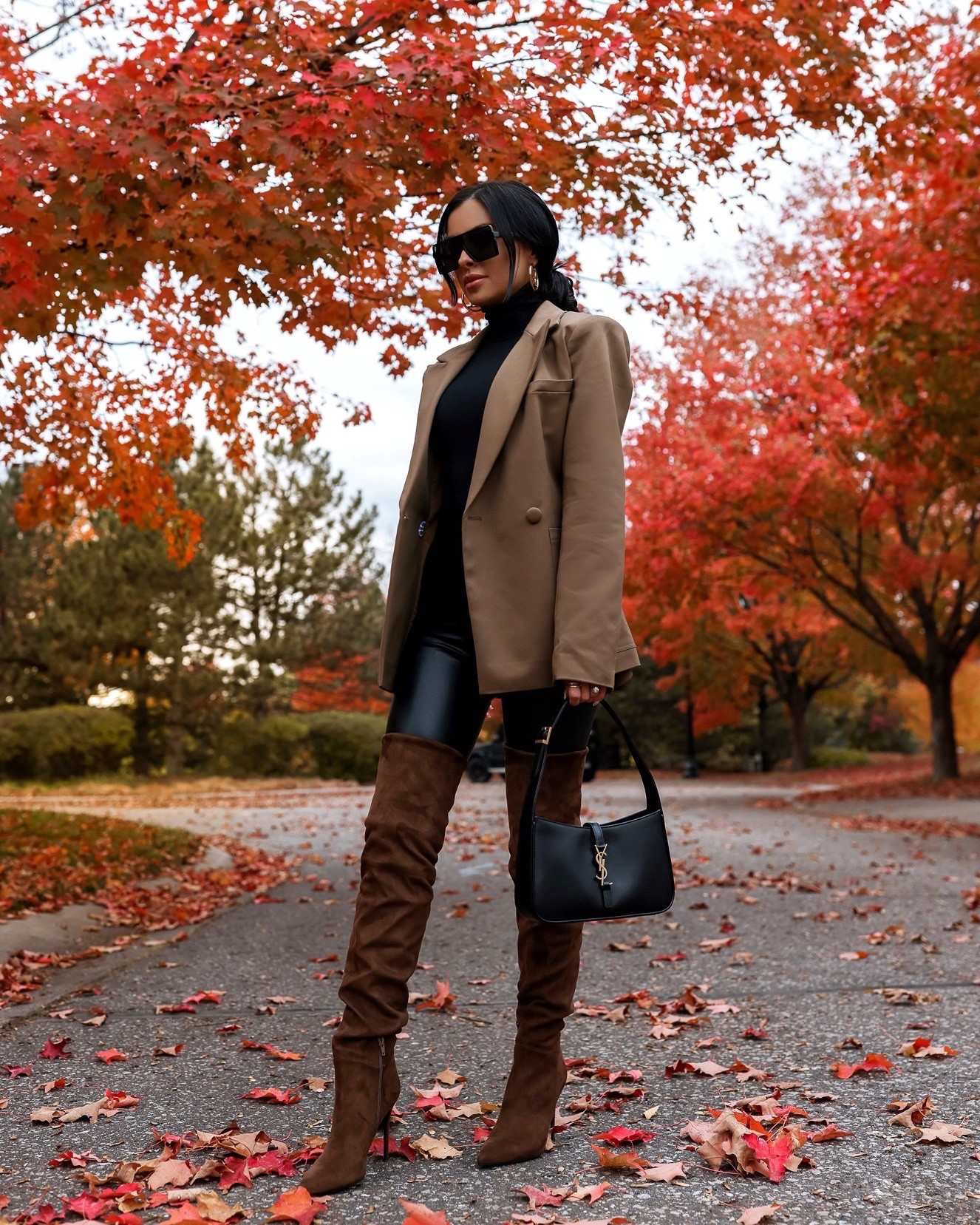 Thanksgiving outfit
Brown blazer
Commando faux leather leggings
Commando bodysuit
Jeffrey Campbell over the knee boots 



#LTKSeasonal #LTKootd #LTKPetite