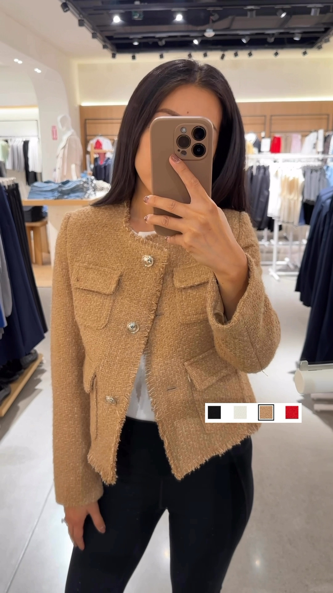 Last day for the Mango sale - take 30% off $200 with code EXTRA30

Jacket 1:
•camel tweed jacket trying on xs, also starts in xxs online. Comes in many colors including red , black and cream. This one fits a little longer and looser than the cream V neck jacket. 

Jacket 2:
• This very petite friendly cream v neck tweed jacket is on sale - trying on Xs which surprisingly fit me pretty well, and it even comes in size xxs online Don’t mind the leggings I was wearing, this jacket would be so cute with a pair of jeans or work bottoms like trousers or a skirt.

#LTKSaleAlert #LTKSeasonal #LTKFindsUnder100