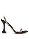 Click for more info about Jade crystal-embellished suede slingback sandals | Amina Muaddi | MATCHESFASHION