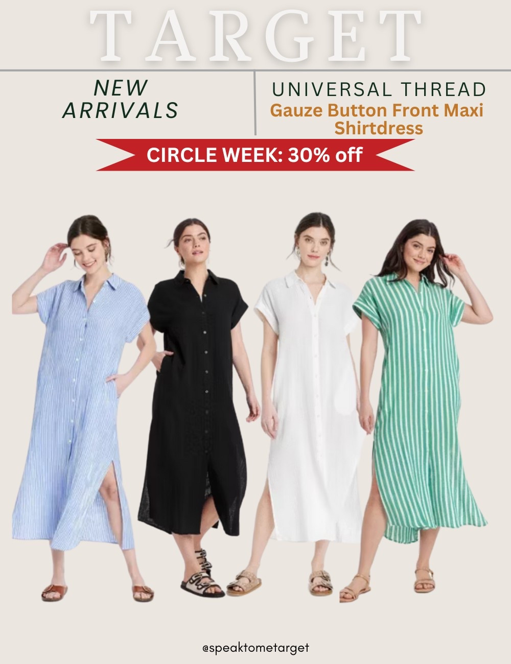New at Target! And save 30% off A
Universal Thread gauze shirt dress

#LTKStyleTip #LTKSaleAlert #LTKFindsUnder50