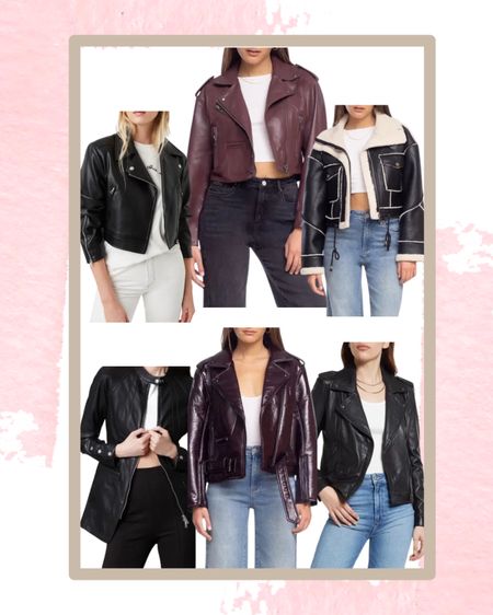 Faux Leather  Jackets | Nordstrom anniversary sale 

#LTKstyletip #LTKsalealert #LTKxNSale