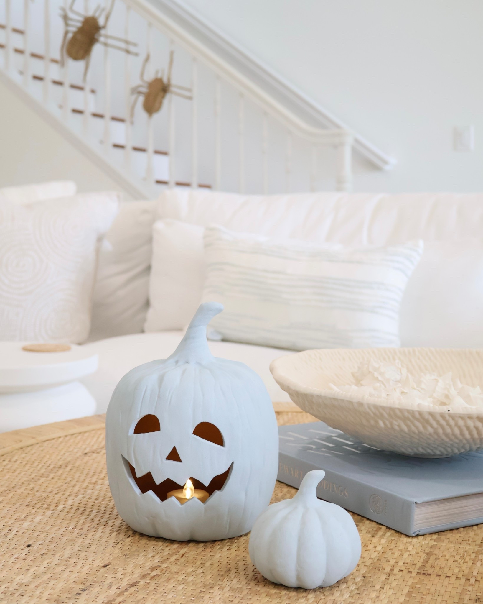 Classic Coastal Halloween + Fall Decor Inspiration • Light blue terra cotta pumpkins 🎃🩵

#LTKHome #LTKHalloween #LTKSeasonal
