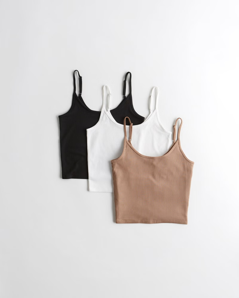 Women's Ribbed Seamless Cami 3-Pack | Women's Tops | HollisterCo.com | Hollister (EU)
