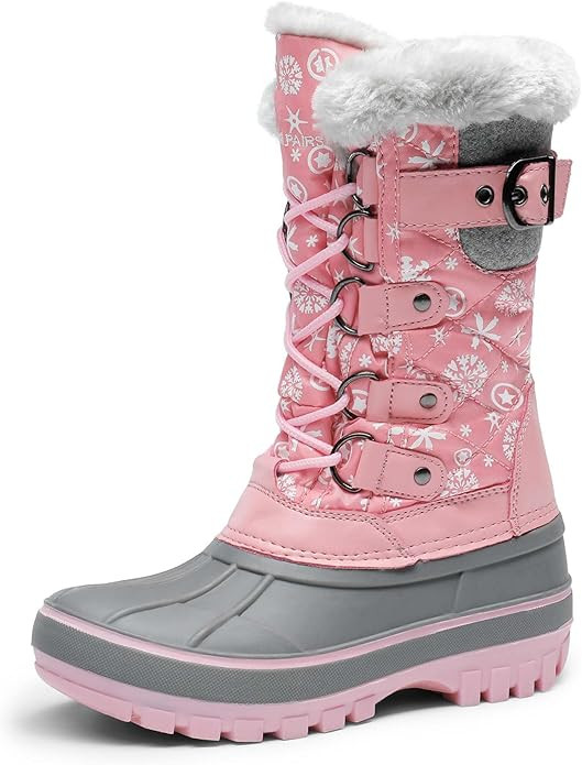 DREAM PAIRS Boys Girls Snow Boots Water-Resistant Outdoor Warm Cozy Anti-Slip Mid Calf Faux Fur L... | Amazon (US)