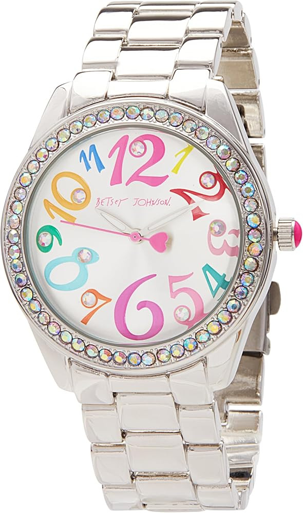 Betsey Johnson Women's Watch - Bezel Wristwatch, 3 Hand Quartz Movement, Easy Read Dial | Amazon (US)