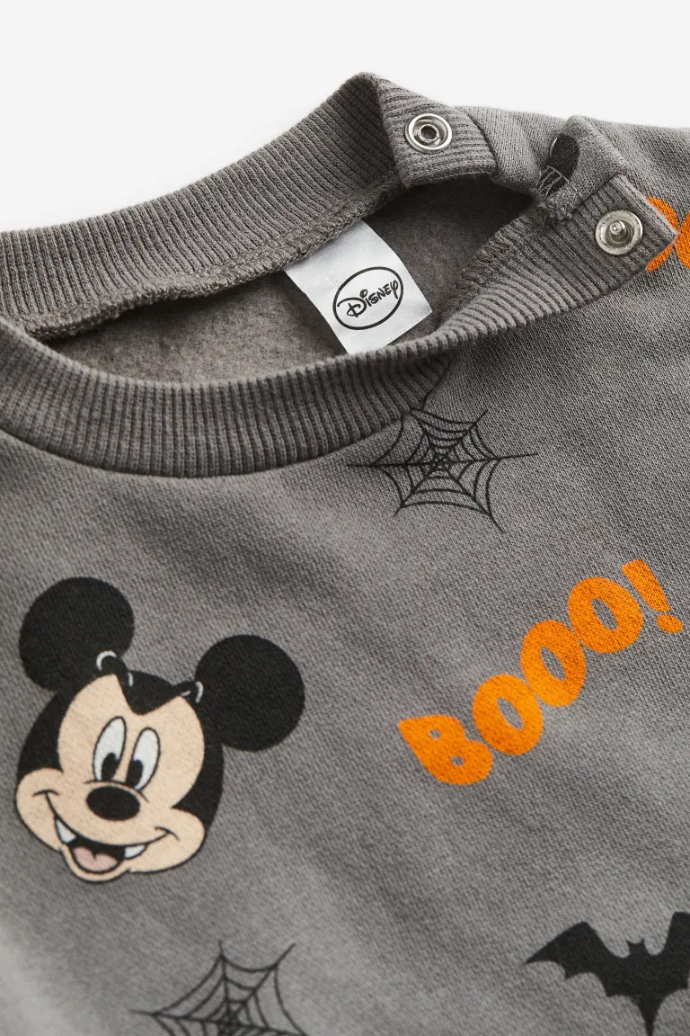 2-piece Sweatshirt Set - Dark gray/Mickey Mouse - Kids | H&M US | H&M (US + CA)