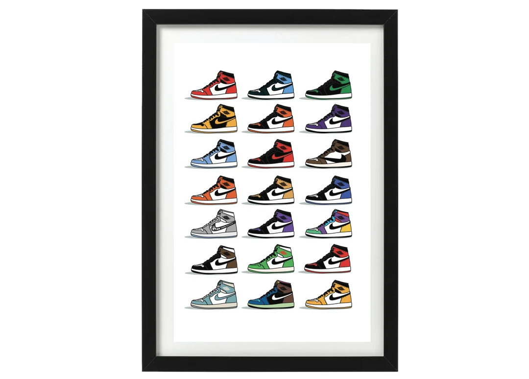 Jordan 1 Sneakers Poster | Hype Edition | Etsy (US)