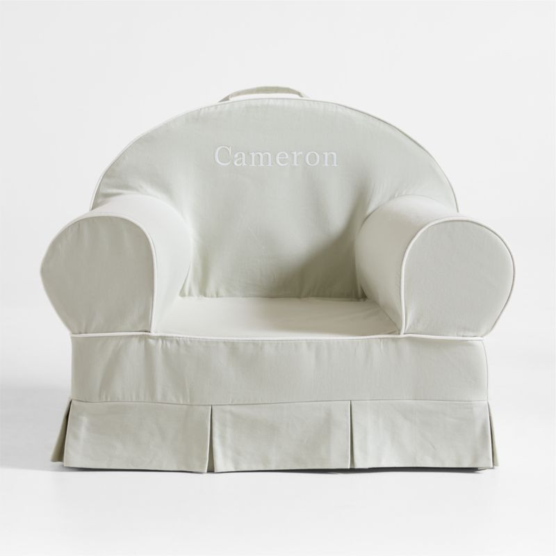 Whittle Beach Glass Green Large Kids Lounge Nod Chair Cover by Jake Arnold + Reviews | Crate & Ki... | Crate & Barrel