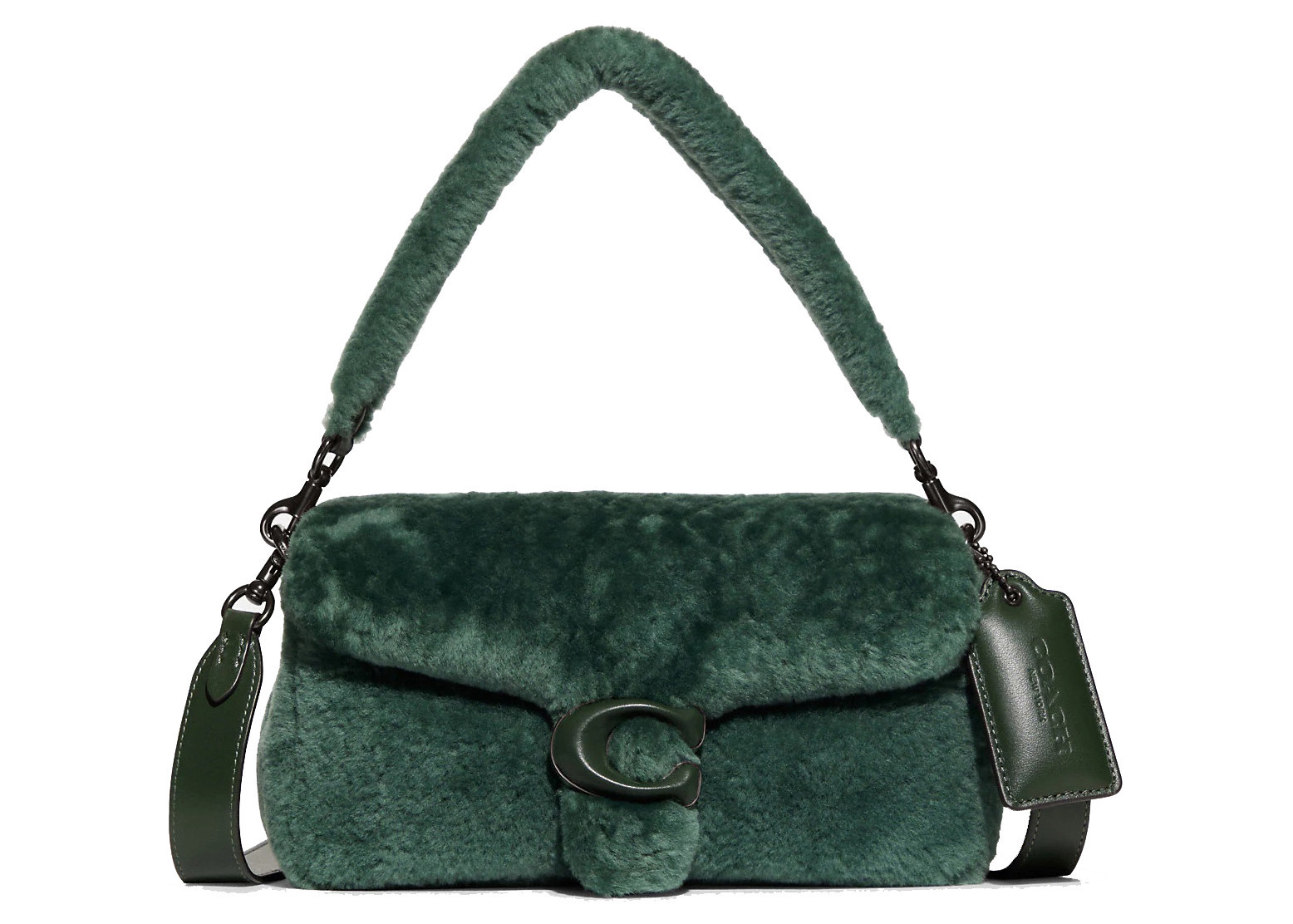 Women's Coach Pillow Tabby 26 Shoulder Bag Shearling in Green | StockX