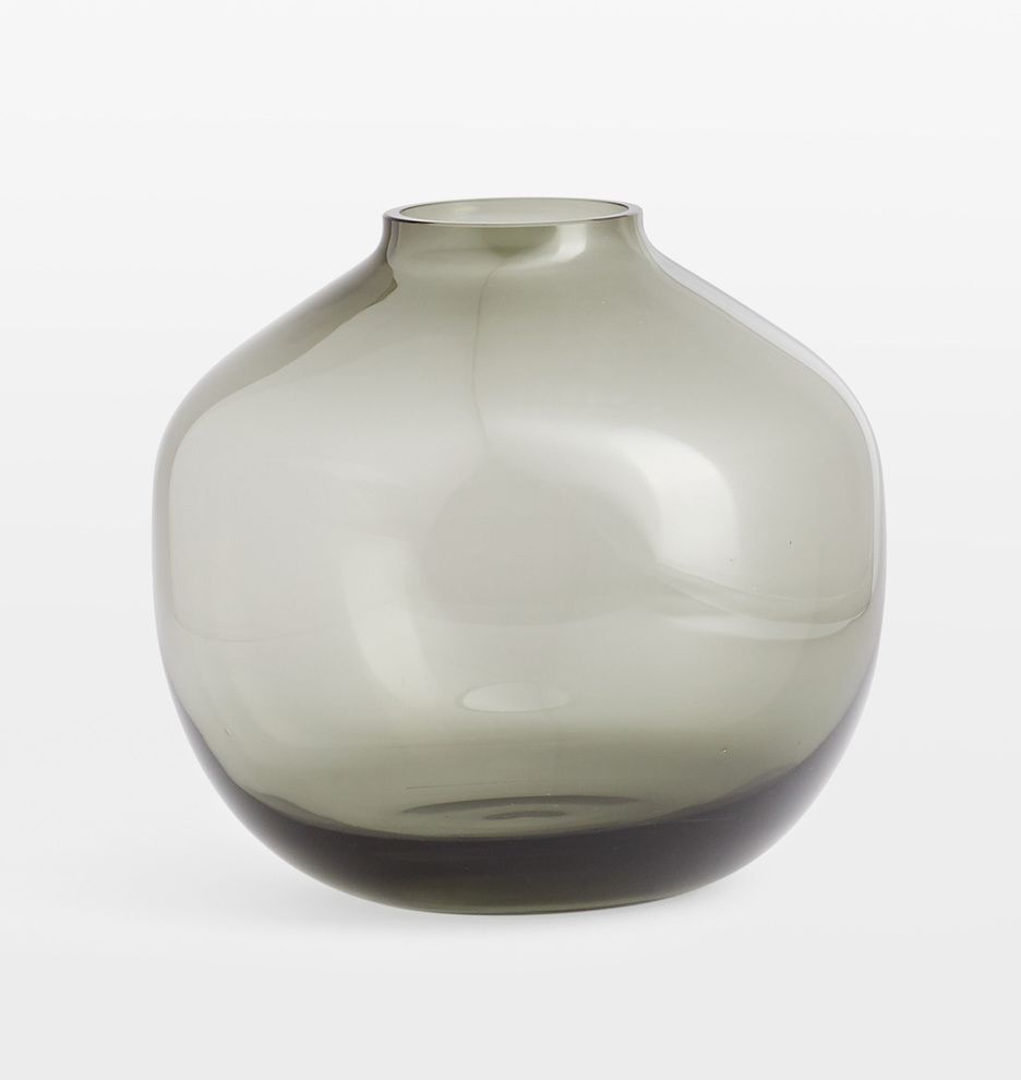 Audrey Low Round Glass Vase | Rejuvenation