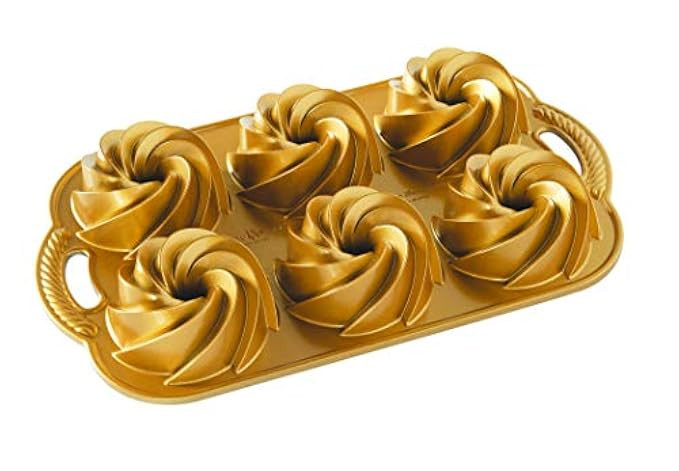 Nordic Ware 88077 Heritage Bundtlette Cakes One Size Gold | Amazon (US)