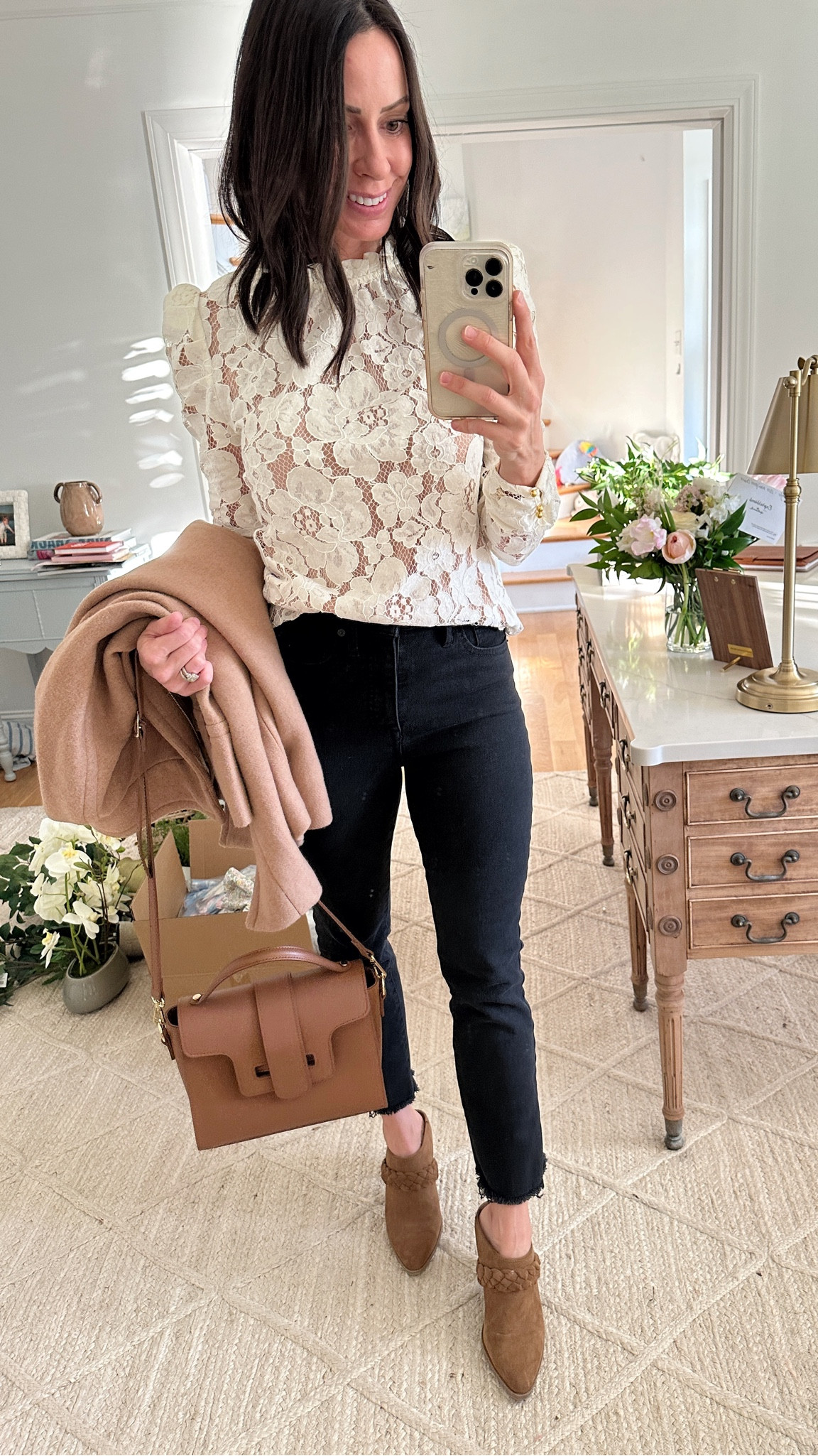 Church and brunch outfit, this lace top is so pretty and from Amazon 👏🏻

#LTKstyletip #LTKunder100 #LTKhome