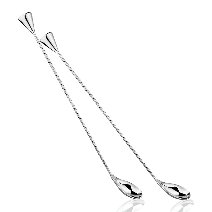 Drink Mixing Spoons, Stainless Steel Cocktail Stirrer Set for Mixing Glass or Shaker, Heavyweight... | Amazon (US)