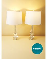 2pk 27in Faceted Crystal Table Lamp Set | HomeGoods