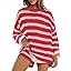 Panadila Womens Striped Sweater Set Oversized Lounge Sets Matching Pajamas Long Sleeve Sweater To... | Amazon (US)