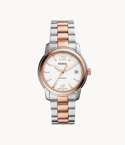 Fossil Heritage Automatic Two-Tone Stainless Steel Watch | Fossil (US)