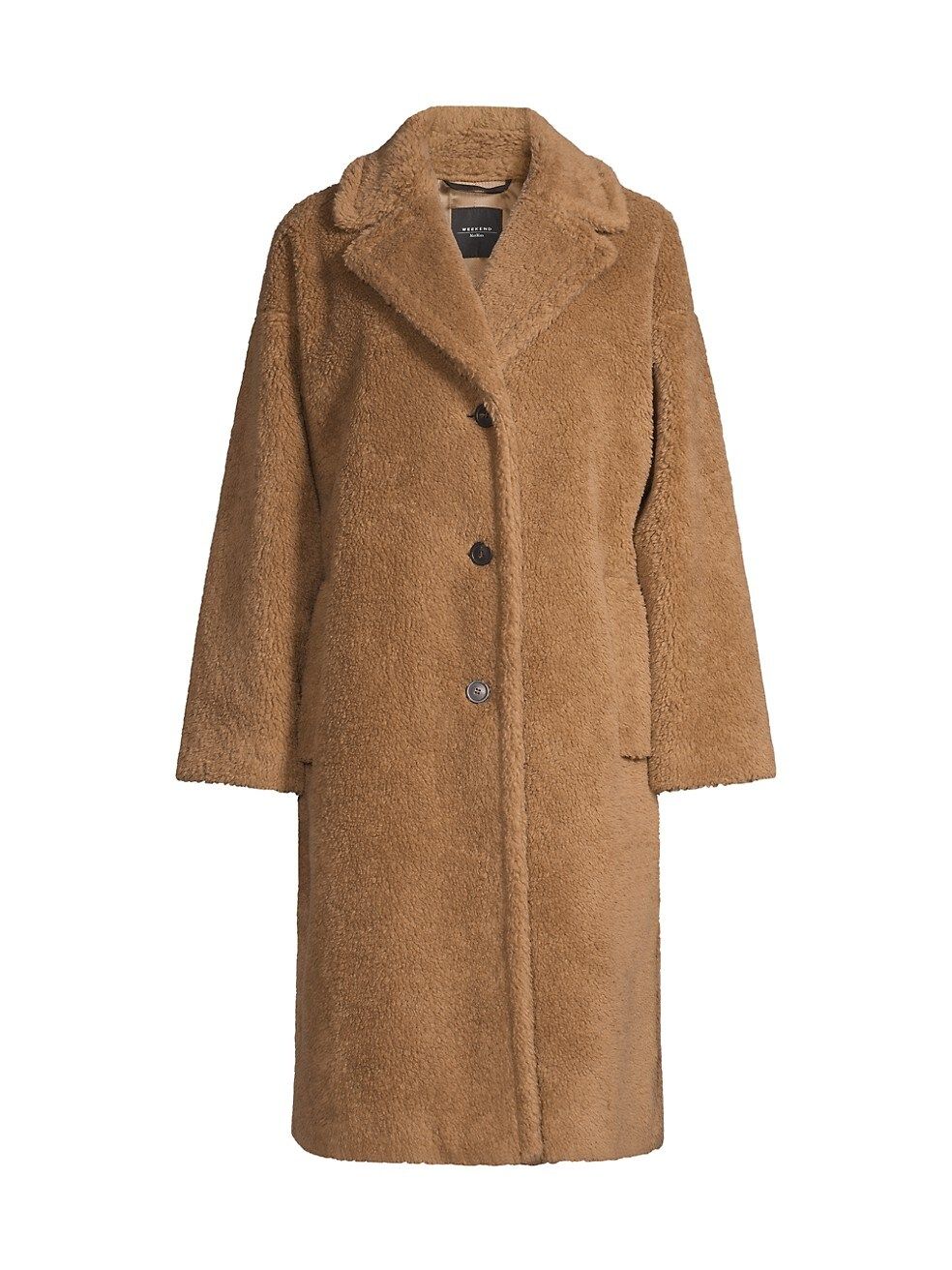 Weekend Max Mara Salmone Teddy Long Coat | Saks Fifth Avenue