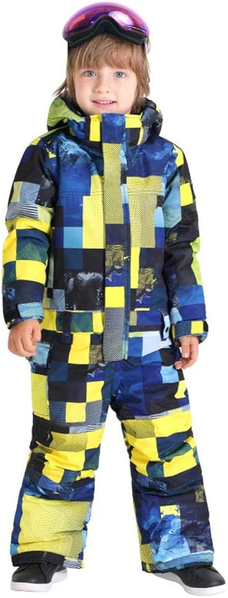YEEFINE Boy and Girl's Snowsuit One Piece Ski Suits Jackets Waterproof Winter Warm Jumpsuits Snow... | Amazon (US)