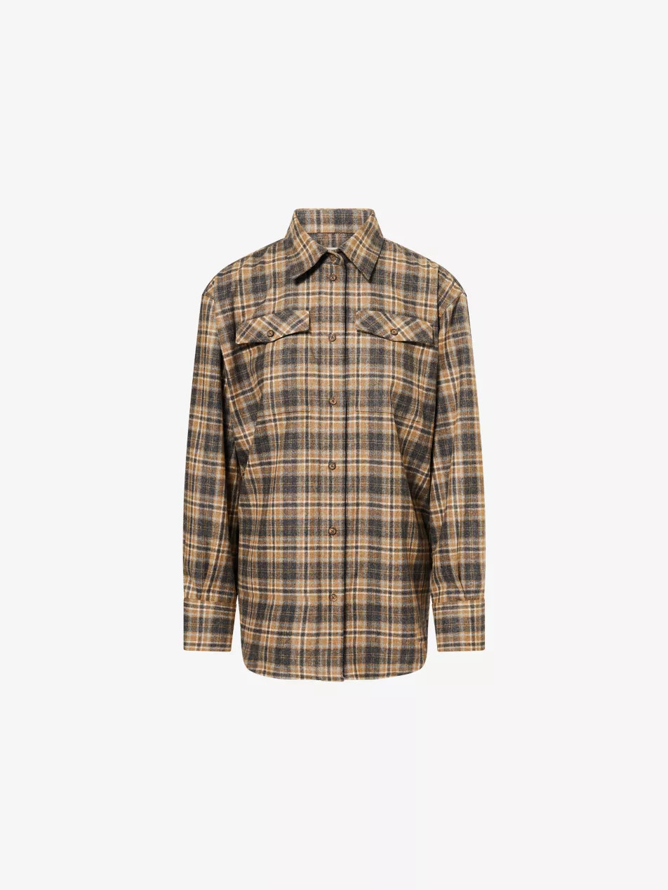 Western Checked Wool-Blend Shirt | Selfridges