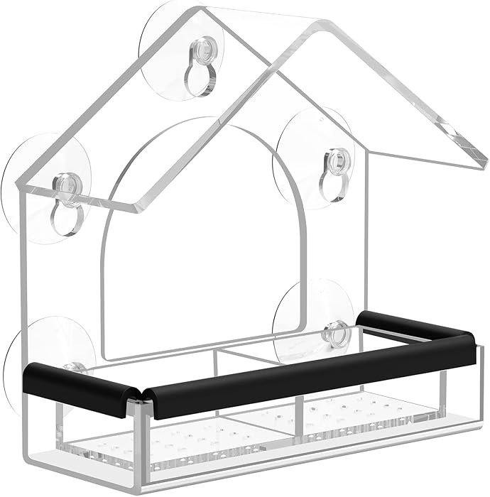 Clear Window Bird Feeder with 5 Extra Strong Suction Cups, DY-SKTY Sturdy and Durable Acrylic Bir... | Amazon (US)