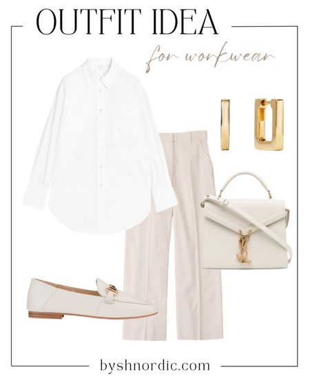 White and neutral outfit idea for work!

#businesscasual #ukfashion #fashionfinds #goldearrings

#LTKstyletip #LTKU #LTKFind