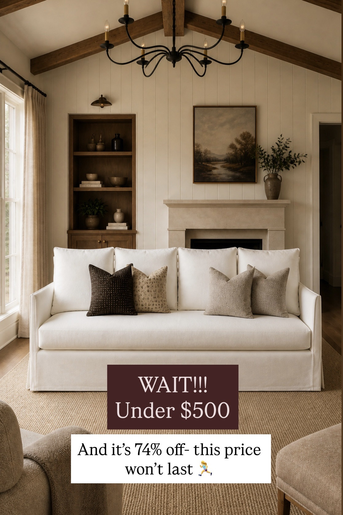 Incredible deal on this sofa under $500.74 percent off right now this price will not last cream sofa slip cover style sofa from Wayfair 75% off living room decor, living room furniture, white sofa

#LTKSaleAlert #LTKHome