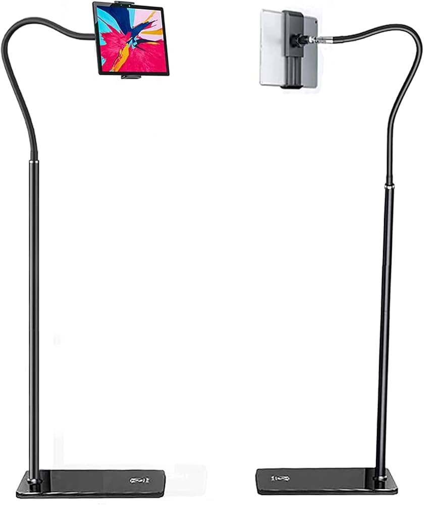 Viowey Tablet Floor Stand Holder, Height Adjustable Gooseneck Tablet Holder, 360° Rotation, Comp... | Amazon (US)