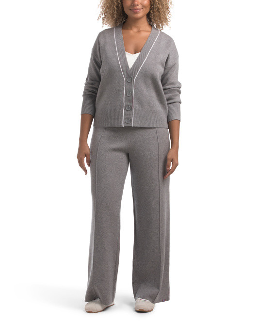 Sweater Knit Cardigan And Palazzo Pants Collection | TJ Maxx