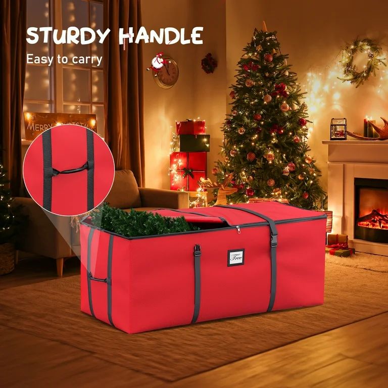Waterproof Christmas Tree Storage Bag, Fits Up to 9 Ft Artificial Christmas Tree with Buckle Stra... | Walmart (US)