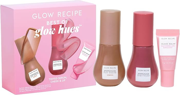 Glow Recipe Best of Glow Hues Kit - Travel Size Hue Drops Sun Glow, Full Size Dewy Flush Blush & ... | Amazon (US)