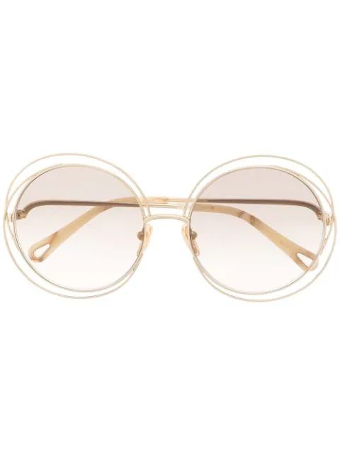 oversized-round frame sunglasses | Farfetch (US)