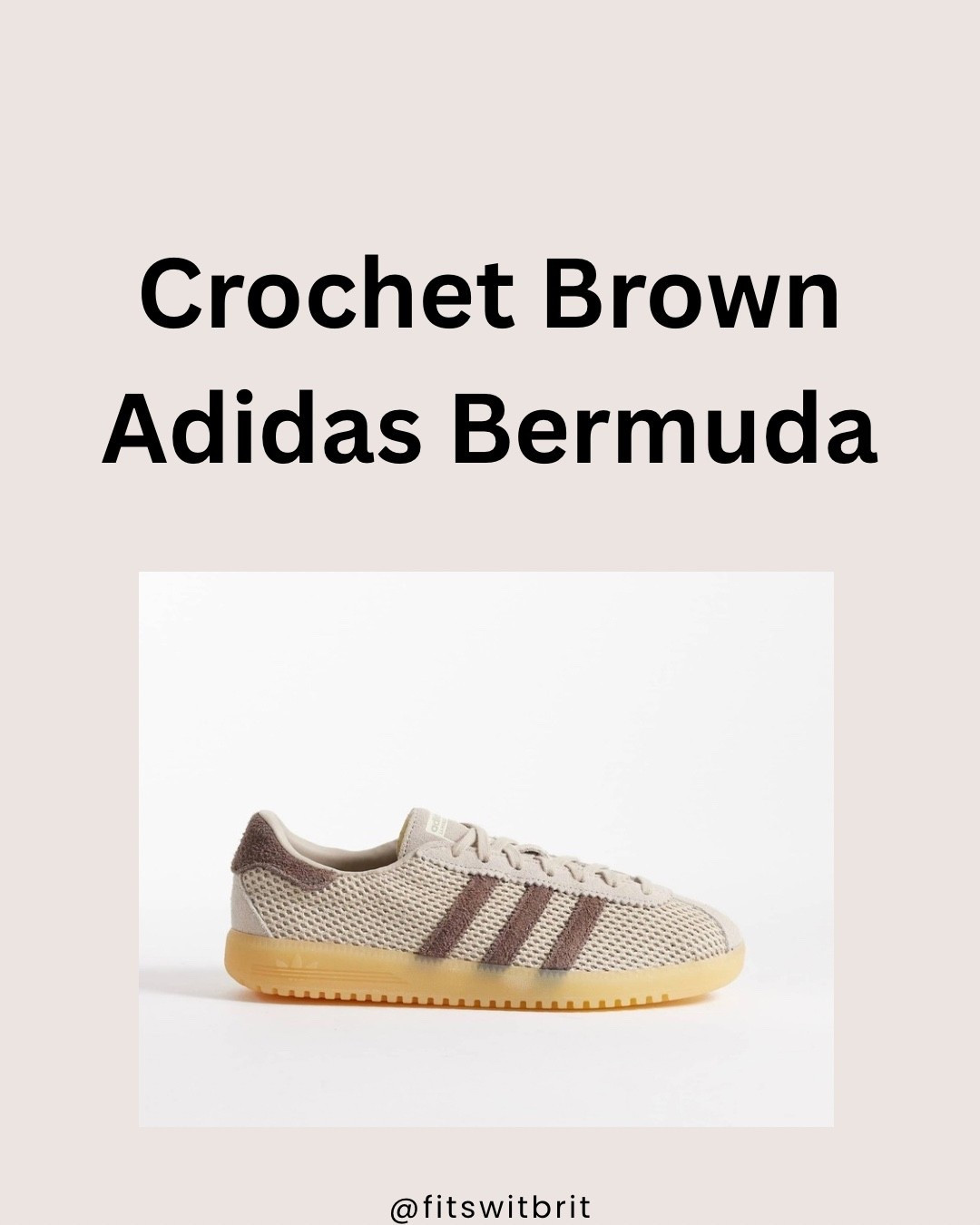 Crochet Brown Adidas Bermuda Sneakers 