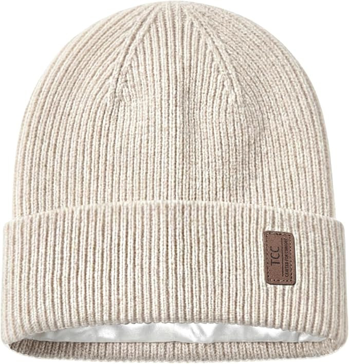 Beanie Fleece Lined Soft for Men Women | Winter Hats Warm Double Layered Stylish Knited Cuffed Pl... | Amazon (US)