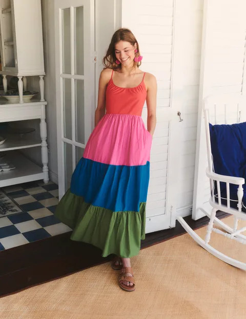 Trapeze Cotton Maxi Dress | Boden UK