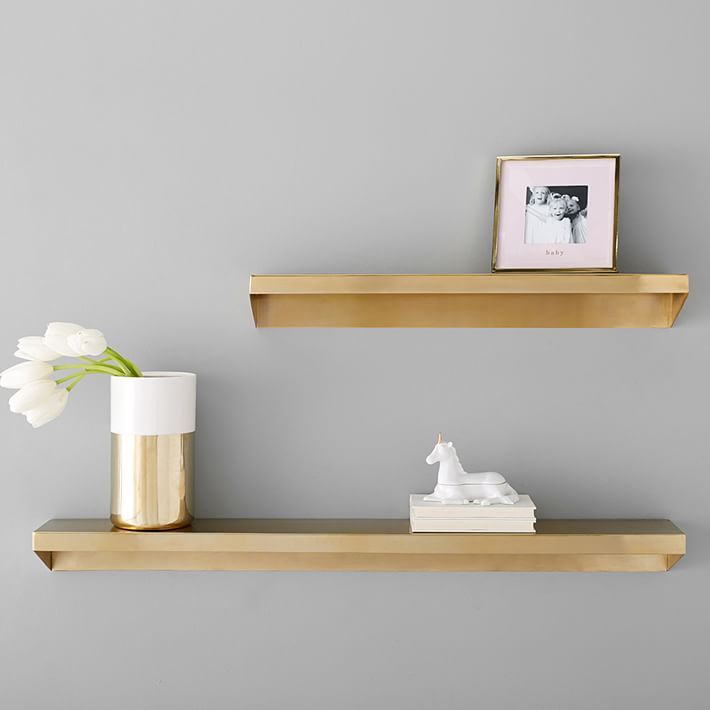 Floating Metal Shelves | West Elm (US)