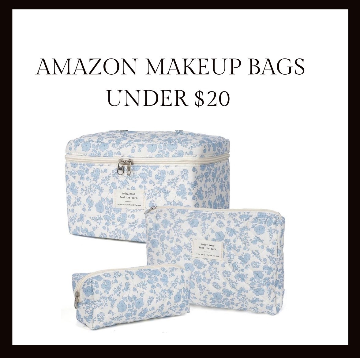 This comes as a set of three for under $20. I love you so much. I even bought the medium sized pouch separately to keep in the center console of my car.