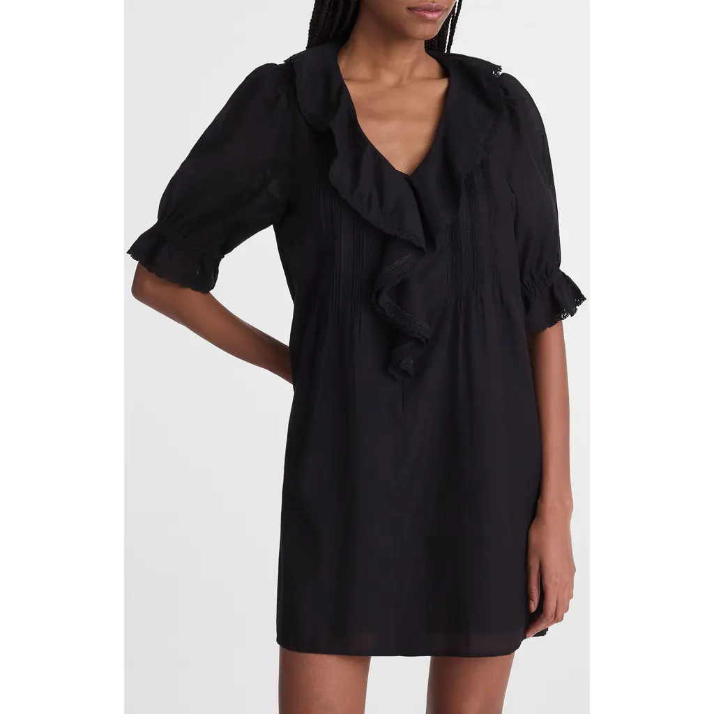 Madewell The Blaire Minidress in Jet Black at Nordstrom, Size Small | Nordstrom