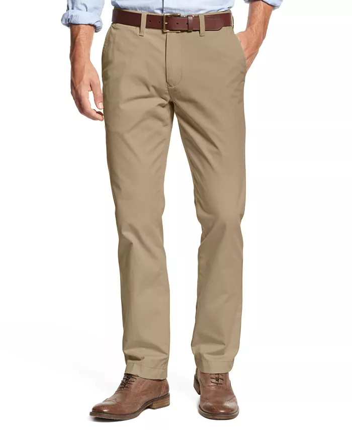 Men's Big & Tall TH Flex Stretch Custom-Fit Chino Pants | Macy's