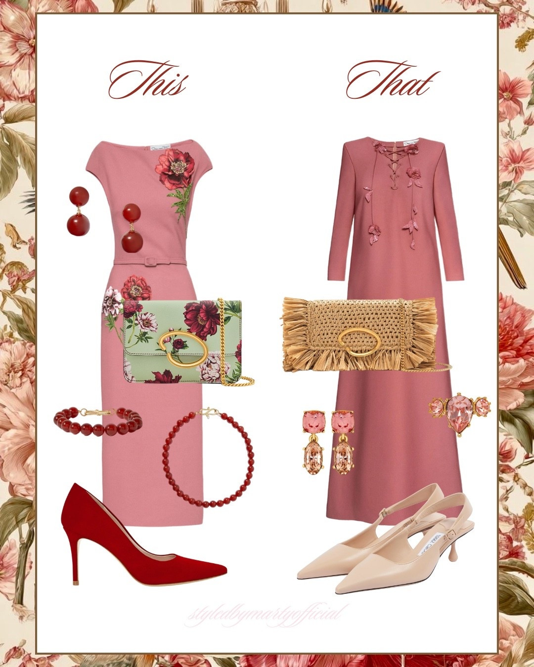 This or That?🌺


Feminine style, elegant outfit, winter elegant style, floral dress, floral fashion, pink salmon dress, wedding guest outfit , wedding guest dress, winter wedding, modest fashion, red pumps, floral bag, formal attire, luxury fashion, luxury wear 

#LTKOver40 #LTKWedding #LTKootd