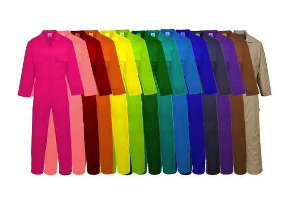 Coloured Coveralls  Adults Sizes - Etsy UK | Etsy (UK)