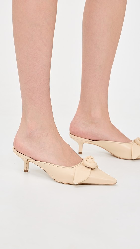 Layla Knotted Rose Kitten Heel Mules | Shopbop
