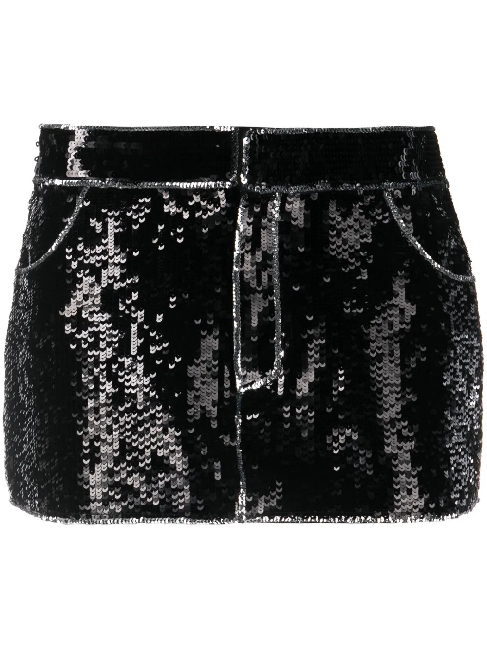 Forte Forte two-tone Sequinned Miniskirt - Farfetch | Farfetch Global