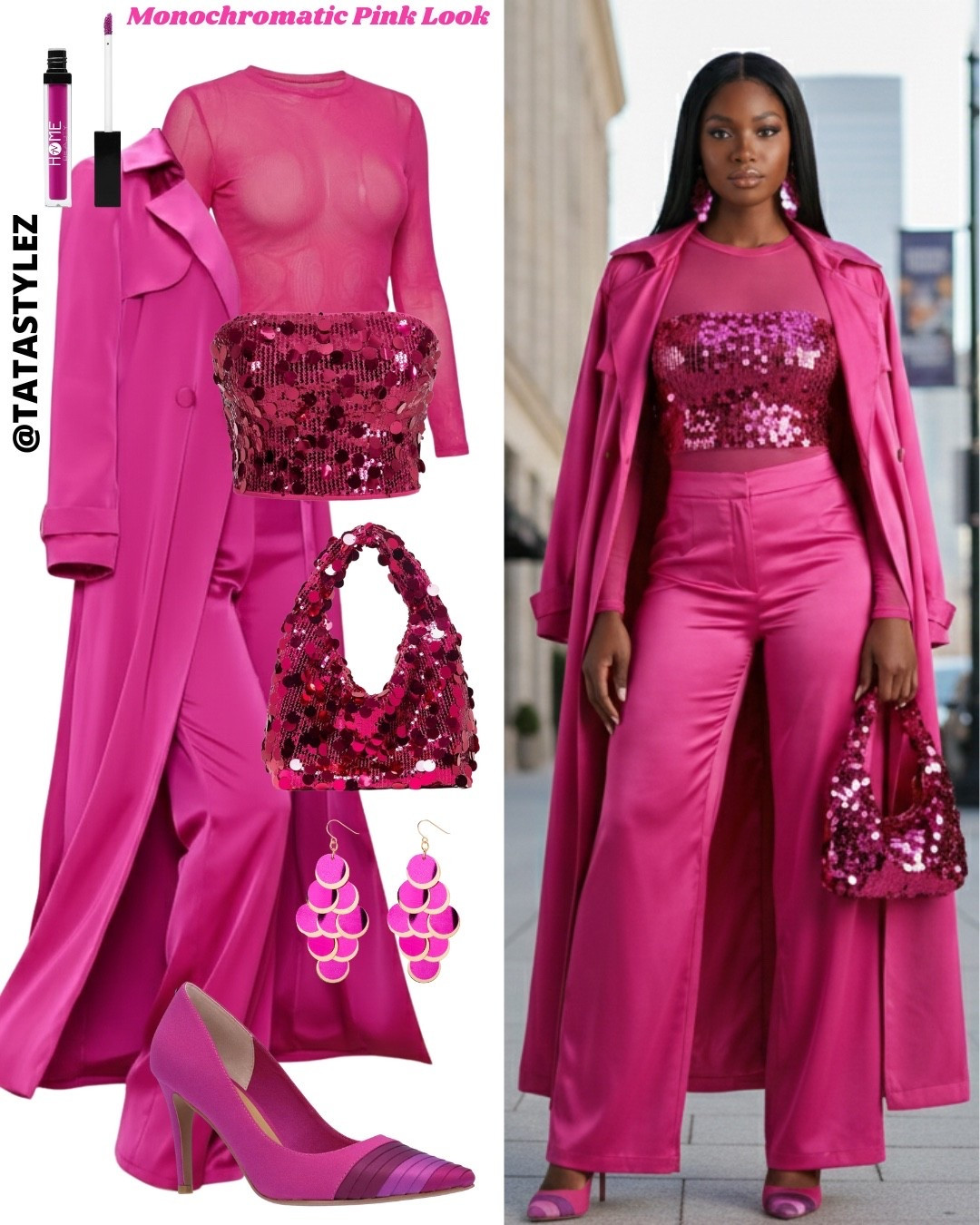 This Monochromatic pink look is everything! This vibrant pink trench and pants look transitions perfectly from day to night. Satin set is from Fashion Nova 🔎 Gabriella Satin Trench Coat And Pant Set

#LTKMidsize #LTKootd #LTKgrwm