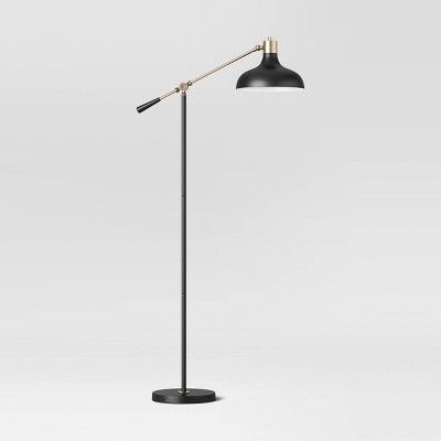 Crosby Schoolhouse Floor Lamp Black (Includes LED Light Bulb) - Threshold™ | Target