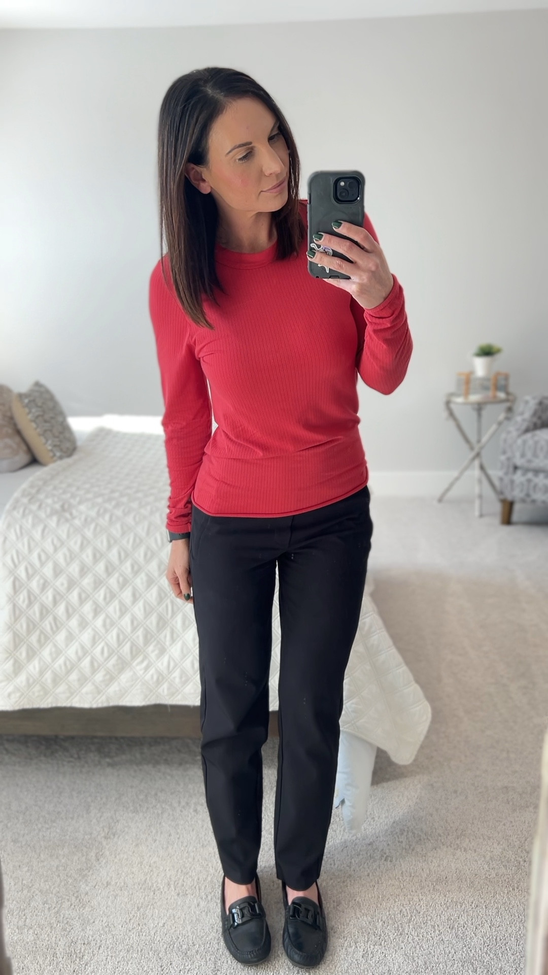 Comfortable workwear. Wearing a M/L in the top, 0 in the pants  

#LTKActive #LTKootd #LTKWorkwear