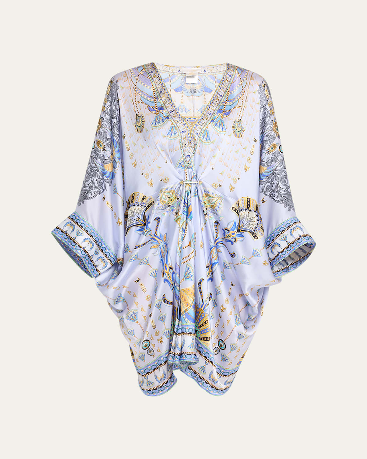 Under Scarab Skies Pierced V-Neck Kaftan | Bergdorf Goodman