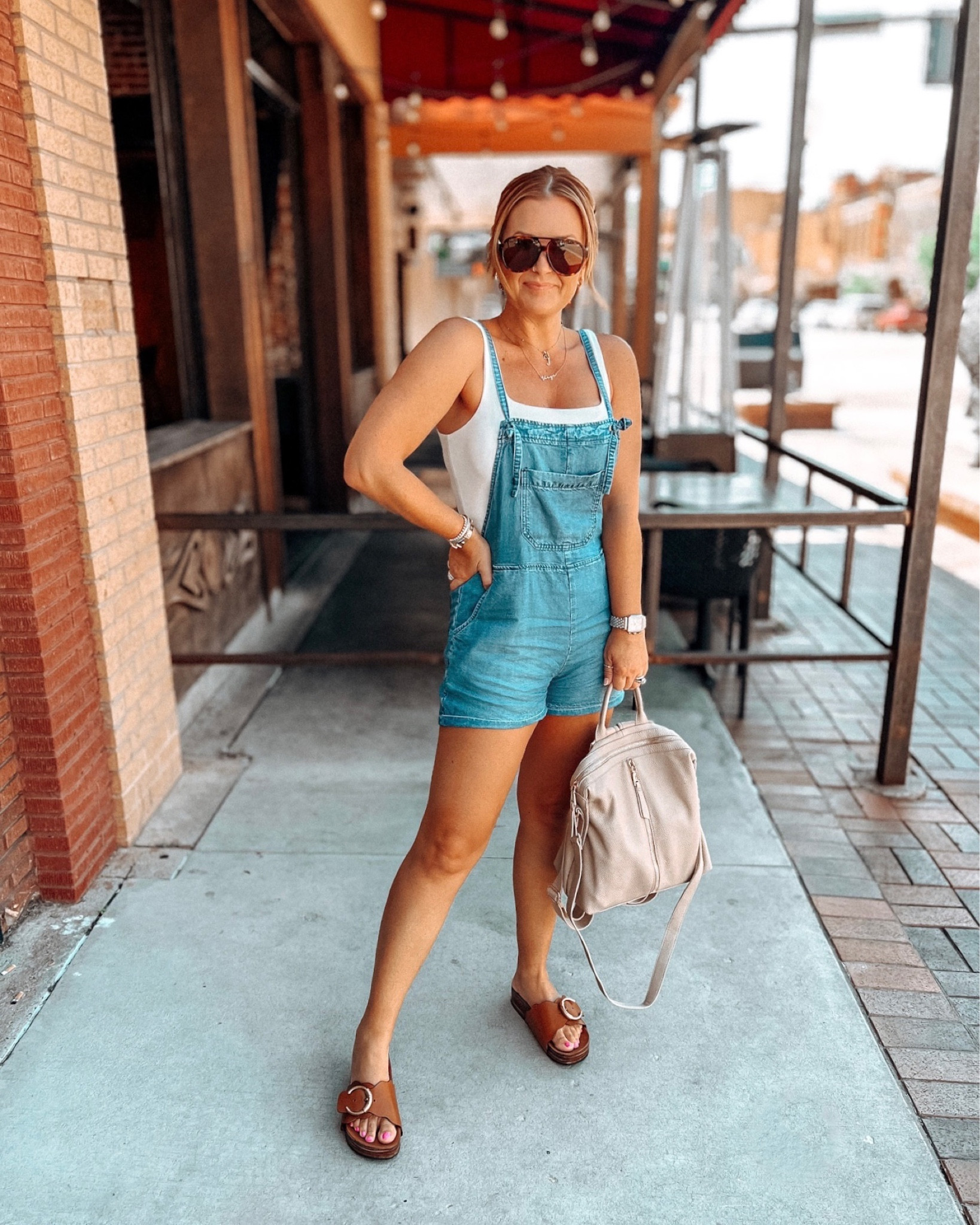 Travel day to Colorado OOTD ✈️ save 20% on these denim overalls and backpack that’s now BACK IN STOCK. Use code: DRESSED.IN.DELIGHT 

#LTKtravel #LTKunder100 #LTKitbag