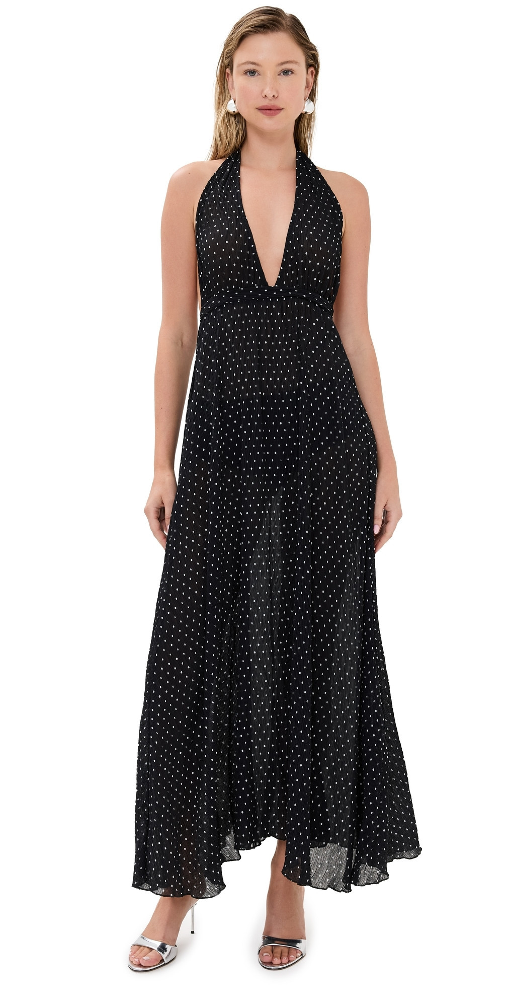 Lioness District Maxi Dress Onyx Polka XXS | Shopbop