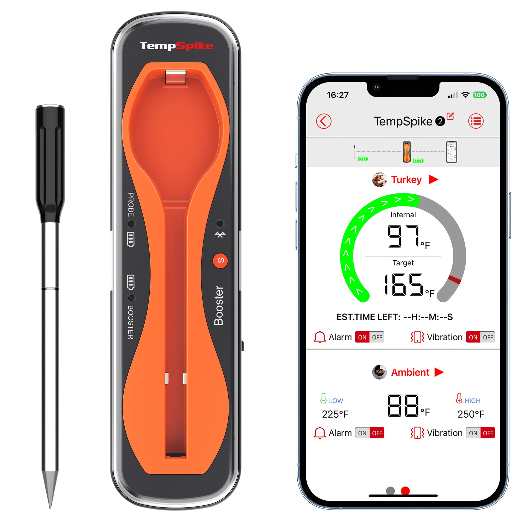 ThermoPro TempSpike 500 ft Wireless Meat Thermometer Digital, Bluetooth Meat Thermometer for Beef... | Amazon (US)