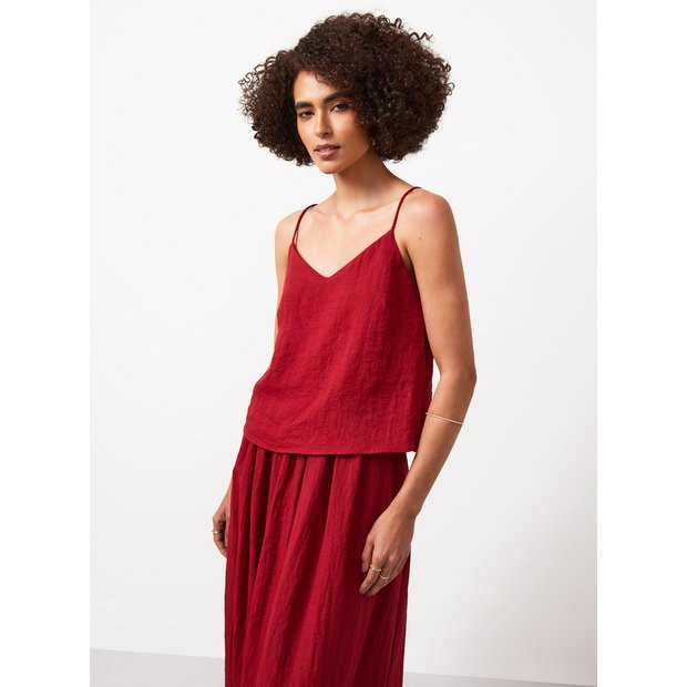 Buy Dark Red Co-ord Cami Top 22 | Camisoles and vests | Tu | Tu Clothing